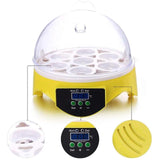 Mini 7 Egg Incubator Poultry Incubator Brooder Digital Temperature Farm Hatchery Egg Incubator Chicken Duck Bird Pigeon Hatcher