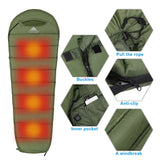 Agemore Outdoor Camping Sleeping Bags Waterproof Ultralight Heating Winter Sleeping Bag Adults Sleep Camp Gears with Heating Pad