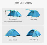 Lightweight 1-3 Person Backpacking Camping Tent,Double Layer Waterproof Portable Aluminum Poles Travel Tents