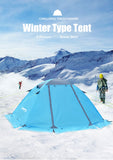 2 Person Winter Tent with Snow Skirt Aluminum Pole Tent Lightweight Backpacking Tent for Hiking Climbing Snow Weather