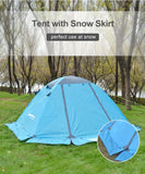 2 Person Winter Tent with Snow Skirt Aluminum Pole Tent Lightweight Backpacking Tent for Hiking Climbing Snow Weather