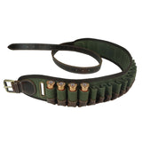 Top Quality 25 Rounds 12GA Ammo Holder Belt Leather Canvas Cartridge Tactical Shotgun Shell Waist Belt Bullet Holster Carrier