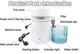 Pure Water Distiller 4L Dental Distilled Water Machine Filter Stainless Steel Electric Distillation Purifier Jug 110V 220V