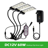 DC12V Full Spectrum LED Grow Light For Plants 20W 40W 60W 80W SMD2835 Dimmable Timing Phyto Lamp For Greenhouse Tent