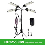 DC12V Full Spectrum LED Grow Light For Plants 20W 40W 60W 80W SMD2835 Dimmable Timing Phyto Lamp For Greenhouse Tent