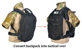 Tactical Ballistic Backpack Concealed Armor Plate Carrier Rapid Response Pack Vest Laser Cut Molle Webbing Hunting Shooting Accessories