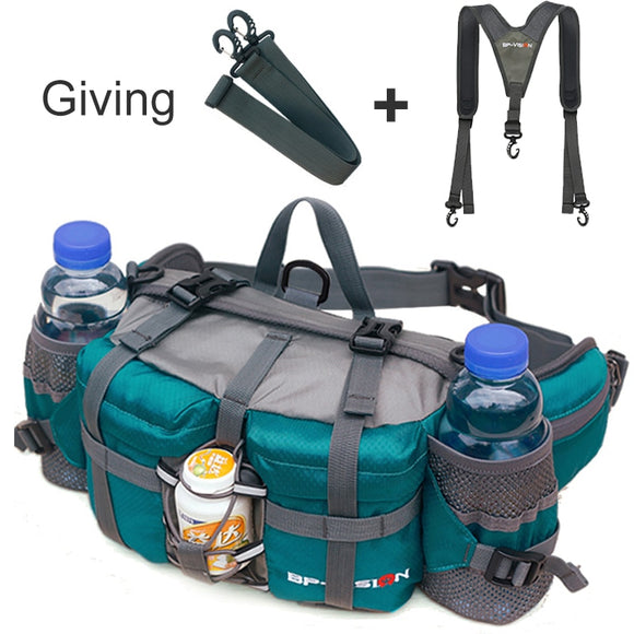 2022 New! Outdoor Sports Waist Bag Hiking Cycling Climbing Backpack Bicycle Pack Running Water Bottle Waterproof Nylon Mountain