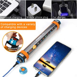 New Upgraded! SOS Portable LED Camping Light Flashlight Tent Lamp USB Rechargeable Waterproof Lantern Flashlight Hanging Magnetic