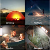 New Upgraded! SOS Portable LED Camping Light Flashlight Tent Lamp USB Rechargeable Waterproof Lantern Flashlight Hanging Magnetic