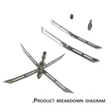 Archery Broadhead 4 Fixed Blade Hunting Tip 200Gr Arrowhead Stainless Steel Bow and Arrow Hunting Shooting Accessories