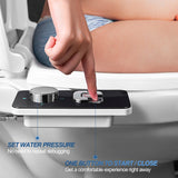 Bidet Toilet Seat Attachment Ultra-thin Non-electric Self-cleaning Dual Nozzles Frontal & Rear Wash Cold Water Personal Hygiene