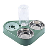 High Quality 500ML Pet Feeder Bowl With Dog Water Bottle Automatic Drinking Pet Bowl Cat Food Bowl Pet Stainless Steel Double 3 Bowl