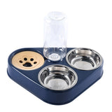 High Quality 500ML Pet Feeder Bowl With Dog Water Bottle Automatic Drinking Pet Bowl Cat Food Bowl Pet Stainless Steel Double 3 Bowl