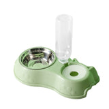 High Quality 500ML Pet Feeder Bowl With Dog Water Bottle Automatic Drinking Pet Bowl Cat Food Bowl Pet Stainless Steel Double 3 Bowl