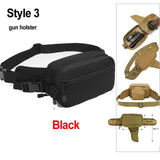 Outdoor EDC Tactical Gun Waist Bag Holster Chest Combat Camping Sport Hunting Athletic Shoulder Sling Gun Holster Bag