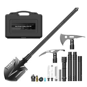 Multifunctional Folding Shovel Kit Outdoor Camping Survival Tool Sets Multitool Gear and Equipment for Hiking