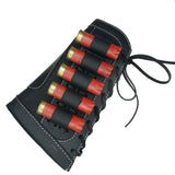 Top Quality Shotgun Gun Buttstock Leather Shotgun Shell Holder For 5pcs 12 Gauge Ammo Pouch