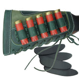 Top Quality Shotgun Gun Buttstock Leather Shotgun Shell Holder For 5pcs 12 Gauge Ammo Pouch