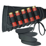 Top Quality Shotgun Gun Buttstock Leather Shotgun Shell Holder For 5pcs 12 Gauge Ammo Pouch