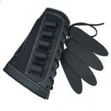 Top Quality Shotgun Gun Buttstock Leather Shotgun Shell Holder For 5pcs 12 Gauge Ammo Pouch