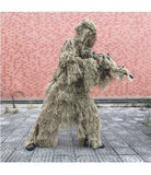 3D Withered Grass Ghillie Suit 4 PCS Sniper Military Tactical Camouflage Clothing Hunting Suit Army Hunting Clothes Birding Suit