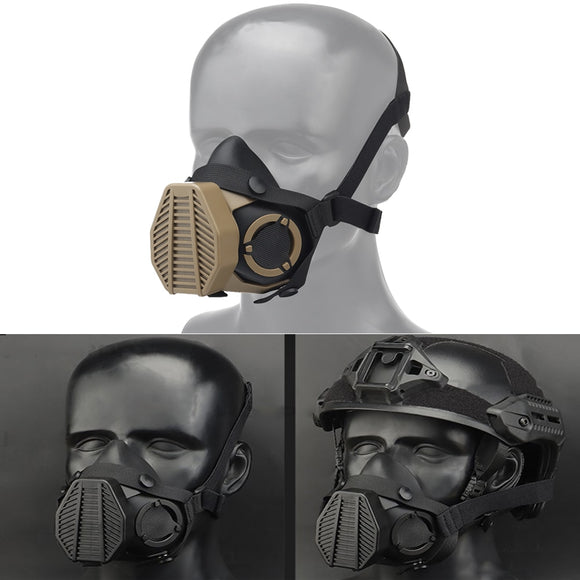 Special Tactical Respirator Mask Half Face Gas Mask for Military Paintball Airsoft Hunting CS