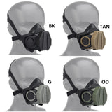 Special Tactical Respirator Mask Half Face Gas Mask for Military Paintball Airsoft Hunting CS