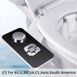 Bidet Toilet Seat Attachment Ultra-thin Non-electric Self-cleaning Dual Nozzles Frontal & Rear Wash Cold Water Personal Hygiene