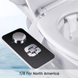 Bidet Toilet Seat Attachment Ultra-thin Non-electric Self-cleaning Dual Nozzles Frontal & Rear Wash Cold Water Personal Hygiene