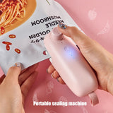 New Design USB Charging Vacuum Sealing Machine Portable Hand Pressure Mini Heating Plastic Packaging Food Sealing Device For Home Kitchen