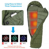 Agemore Outdoor Camping Sleeping Bags Waterproof Ultralight Heating Winter Sleeping Bag Adults Sleep Camp Gears with Heating Pad