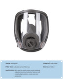 Full Facial Gas Mask Repirator 6800 with 0.5m Pipe Carbon Cartridges Organic Gases Chemicals Industry Pesticide Resin