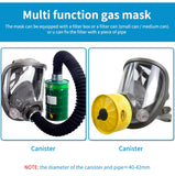 Full Facial Gas Mask Repirator 6800 with 0.5m Pipe Carbon Cartridges Organic Gases Chemicals Industry Pesticide Resin