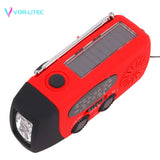 VORLITEC Portable 3 in1 Emergency Lamp Hand Crank Generator Solar Dynamo Powered FM/AM Radio Phones Charger LED Flashlight