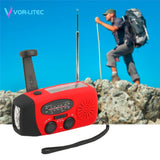 VORLITEC Portable 3 in1 Emergency Lamp Hand Crank Generator Solar Dynamo Powered FM/AM Radio Phones Charger LED Flashlight