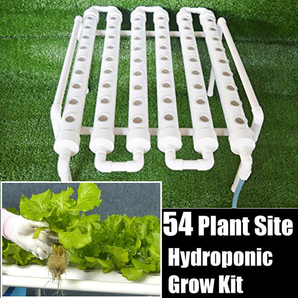 54 Holes Hydroponic Piping Site Grow Kit Deep Water Culture Planting Box Gardening System Nursery Pot Hydroponic Rack