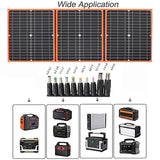 100W 12V Foldable Solar Panel Kit Portable Solar Battery Phone Charger Photovoltaic 5V USB for Power Bank Car Boat Tablet Camper