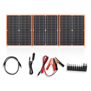 100W 12V Foldable Solar Panel Kit Portable Solar Battery Phone Charger Photovoltaic 5V USB for Power Bank Car Boat Tablet Camper