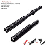 2022 New! EDC Flashlight Self Defense Stick Zoomable Mace LED Torch Security Lamp 18650 Battery