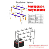 36 Holes Hydroponic Piping Site Grow Kit Deep Water Culture Planting Box Gardening System Nursery Pot Hydroponic Rack