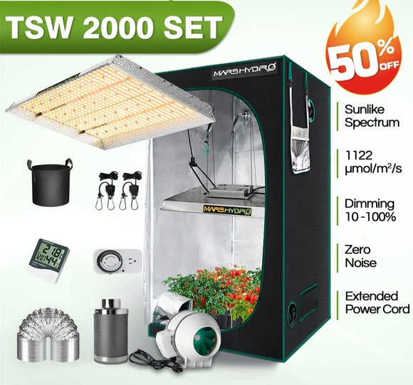 Upgraded High Quality TSW 2000W LED Grow Light 120x120x200 cm Indoor Tent Grow Kits Full Spectrum Quantum Board Lamp For Hydroponics System