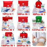 Portable Medium Empty First Aid Kit Pouch Household Multi-Layer Outdoor Car Bag First Aid Bag 16/39/46/51/79/121/180/300Pcs