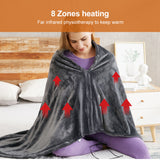 Extra Large High Quality USB Electric Heating Blanket Warm Shawl Coral Fleece Plush 3-speed Adjust Temperature 150x80cm Zipper Washable