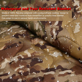 Tactical Army Poncho Liner Camouflage Water Repellent Woobie Quilted Blanket Suitable for Camping Shooting Hunting