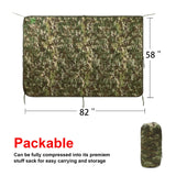 Tactical Army Poncho Liner Camouflage Water Repellent Woobie Quilted Blanket Suitable for Camping Shooting Hunting