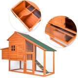 High Quality 67x26x47 Inch Pet Rabbit Hutch Chicken Coop Wooden House for Small Animals with Pull-Out Tray & Egg Case[US-Stock]