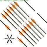 Huntingdoor 6/12/24pcs Carbon Crossbow Arrow Length 7.5 Inch 2 Pices Plastic Feather Applicable Crossbow Model- COBRA SYSTEM R9