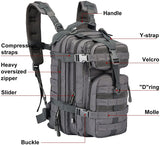 Compacted 3 days'Assault Backapck Outdoor Molle Tactical Backpack 1000D Waterproof Camping Bags Men Sport Travel Bag Camping Hunting Hiking