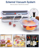 Upgraded Food Vacuum Sealer 220V/110V Automatic Commercial Household Food Vacuum Sealer Packaging Machine Include 10Pcs Bags