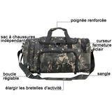 50L Or 60L Large Capacity Waterproof Gym bag Men Sports Travel Bags Military Tactical Duffle Luggage Outdoor FitnessTraining Bag